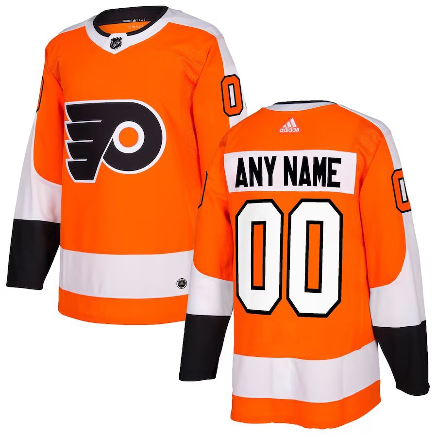 Men Philadelphia Flyers adidas Orange Authentic Custom NHL Jersey->customized nhl jersey->Custom Jersey